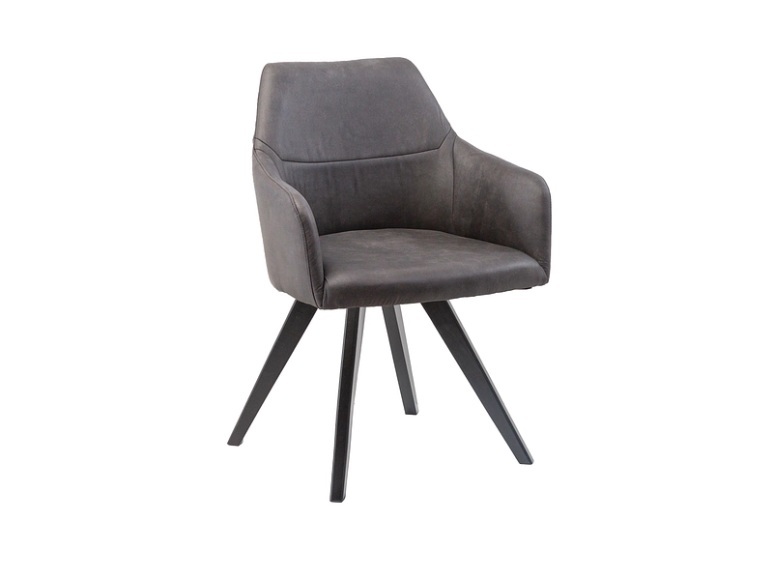 Stuhl AROSA Stoff schwarz Drehsitz