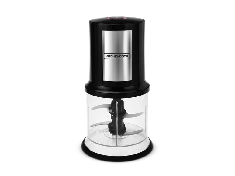Kitchencook - Elektrischer Mini-Zerkleinerer 500 ml - Schwarz und Transparent