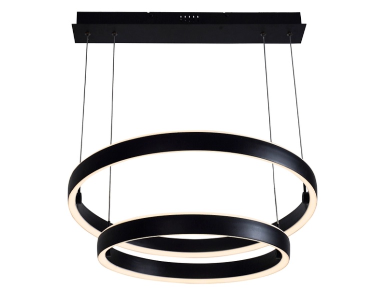 Hängelampe LEVYN variable Intensität 53x120cm 2x40W schwarz