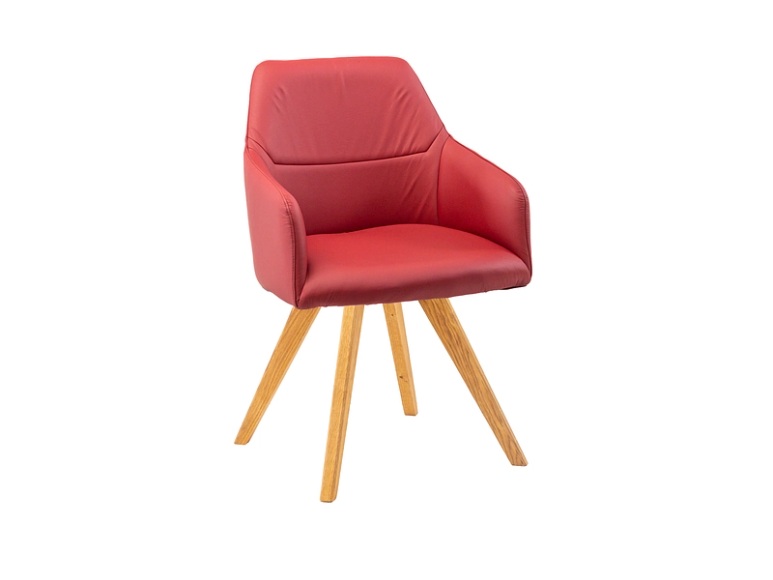 Stuhl AROSA Leder rot