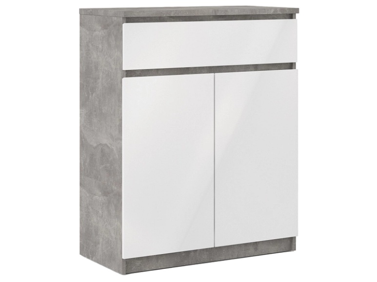 Kommode AVA 2 Türen 1 Schublade 80.4x40x100.4cm grau