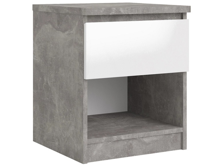 Nachttisch AVA 1 Schublade 40.4x40x49.5cm grau