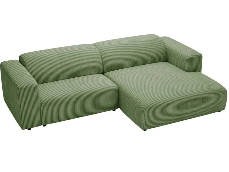 Ecksofa PASSITO Stoff grün