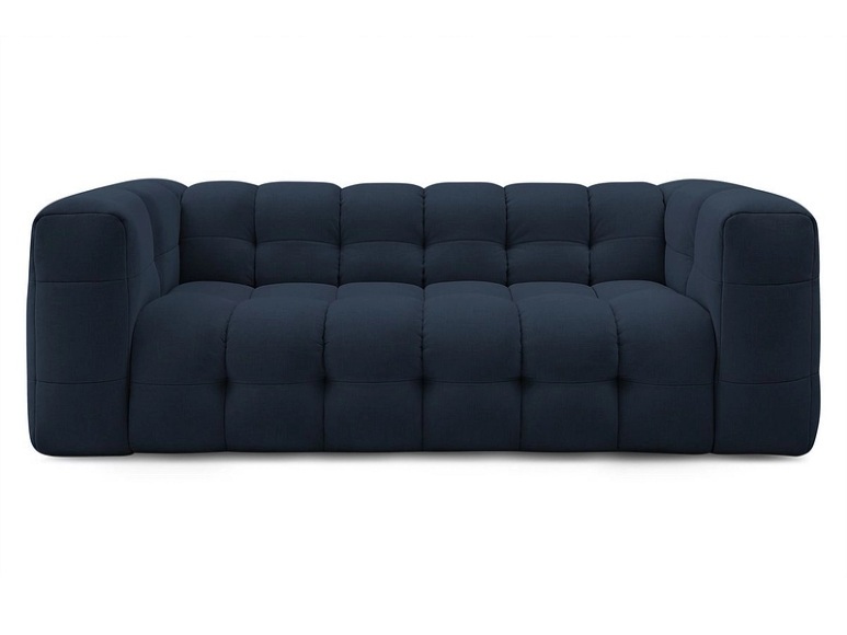 3er Sofa BOBOCHIC CLOUD Stoff dunkelblau