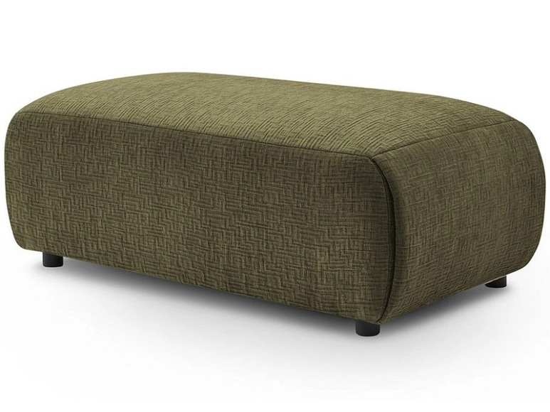 Hocker JEANNE 117x66x45cm stoff mit textur grün
