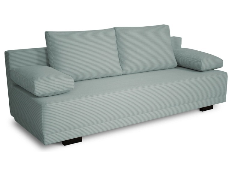 3er Sofa LAURITZ Stoff blau