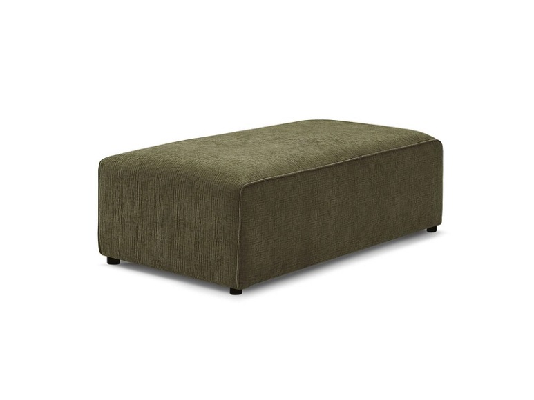 Hocker MEGEVE 70x140x45cm stoff mit textur grün