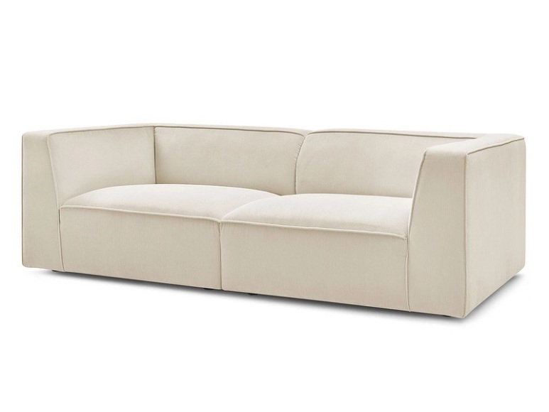 Sofa BOBOCHIC MOLIERE Cord-Stoff beige