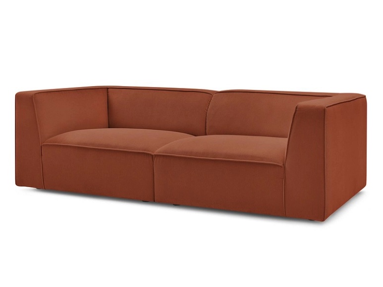 Sofa BOBOCHIC MOLIERE Cord-Stoff orange