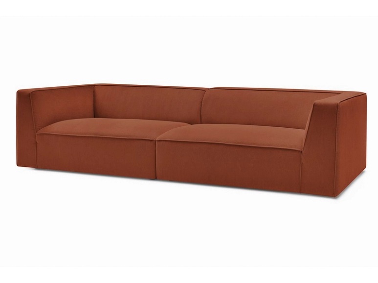 Sofa BOBOCHIC MOLIERE Cord-Stoff orange