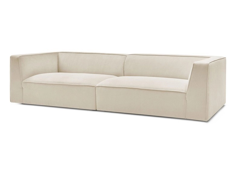 Sofa BOBOCHIC MOLIERE Cord-Stoff beige