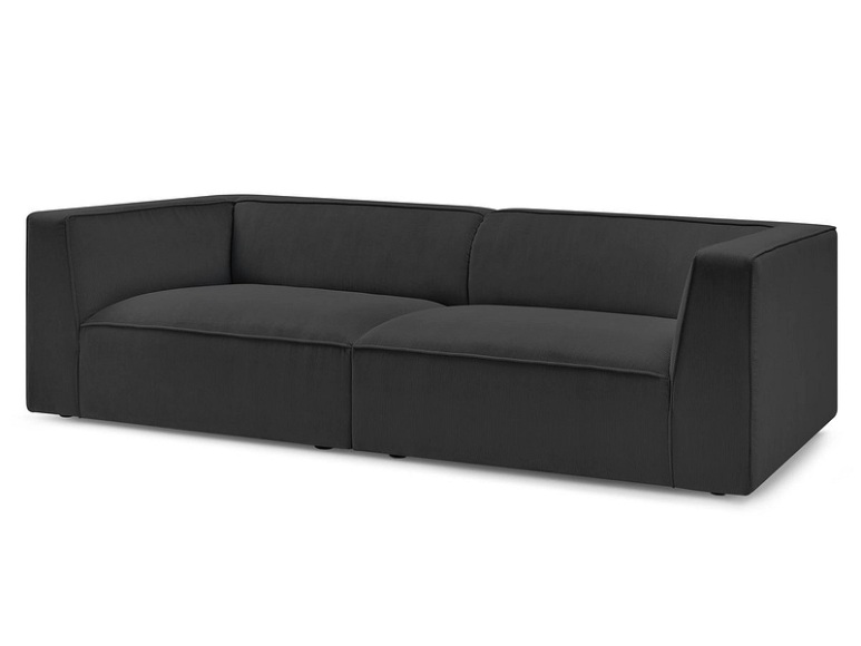 Sofa BOBOCHIC MOLIERE Cord-Stoff dunkelgrau