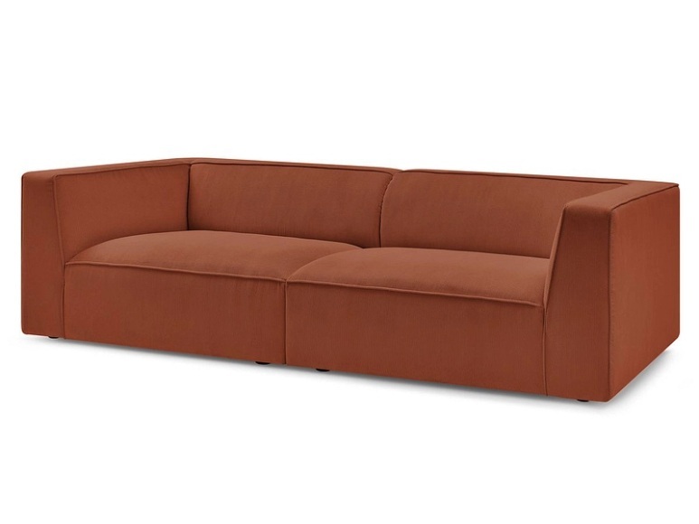Sofa BOBOCHIC MOLIERE Cord-Stoff orange