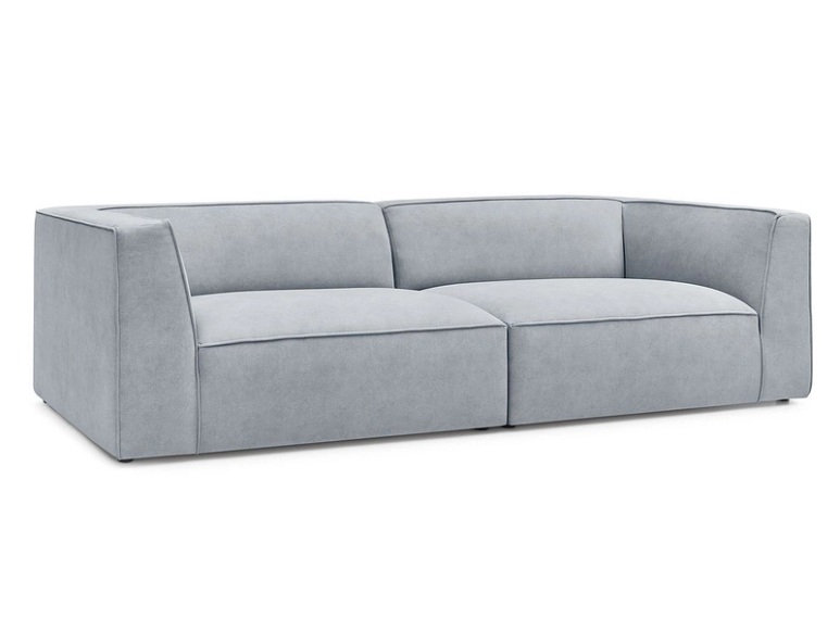 Sofa BOBOCHIC MOLIERE Samt hellgrau