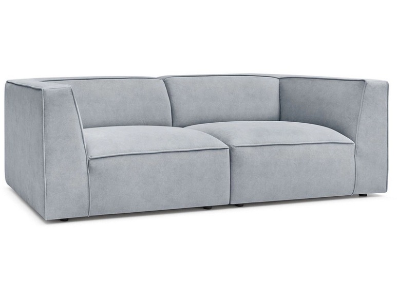 Sofa BOBOCHIC MOLIERE Samt hellgrau