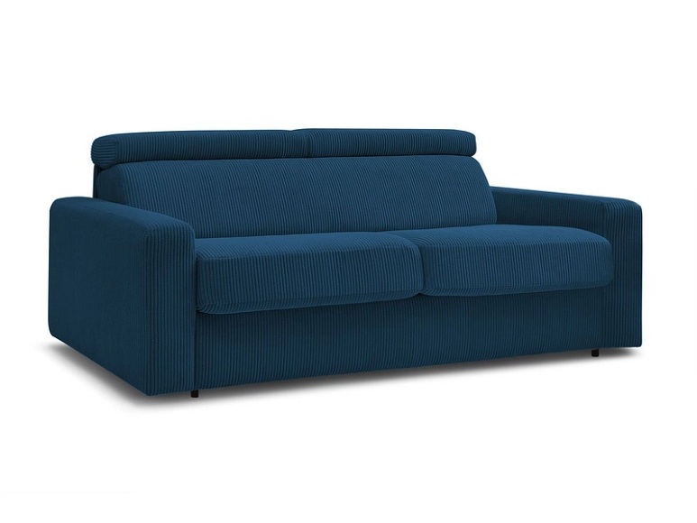 Sofa BOBOCHIC MONACO Cord-Stoff dunkelblau