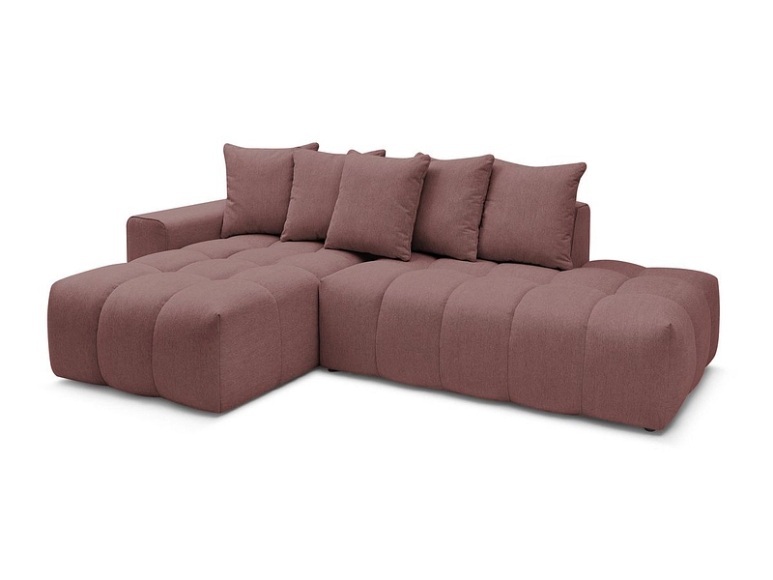 Ecksofa BOBOCHIC MONT-BLANC Stoff chiniert rosa