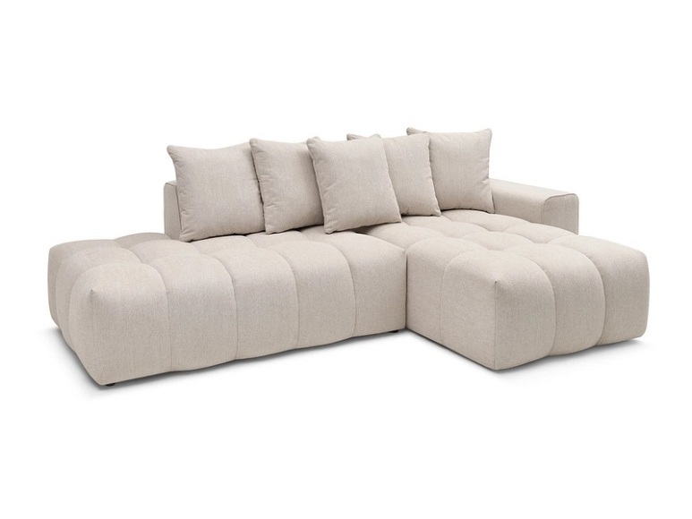 Ecksofa BOBOCHIC MONT-BLANC Stoff chiniert beige