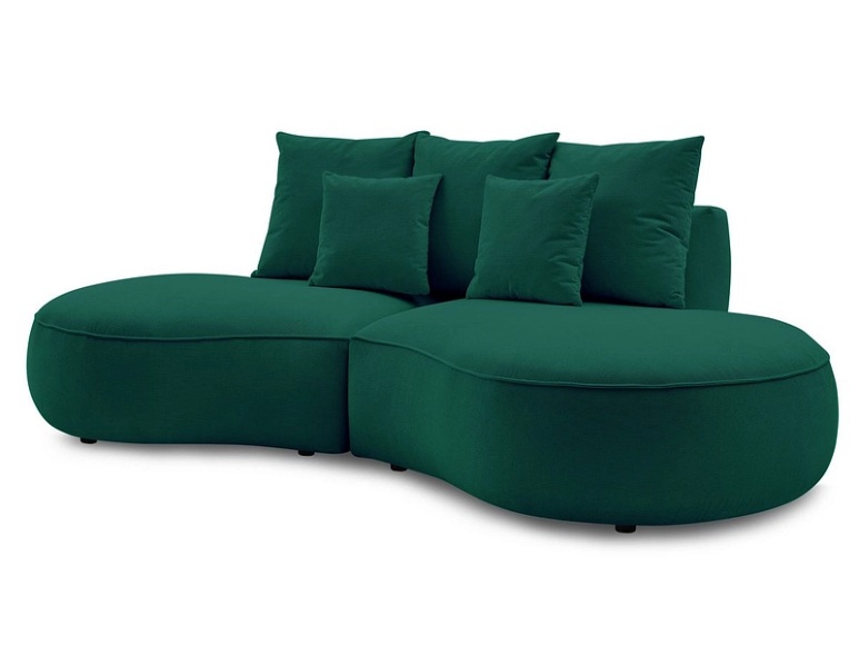 3er Sofa BOBOCHIC SAINT-GERMAIN Stoff mit Textur grün