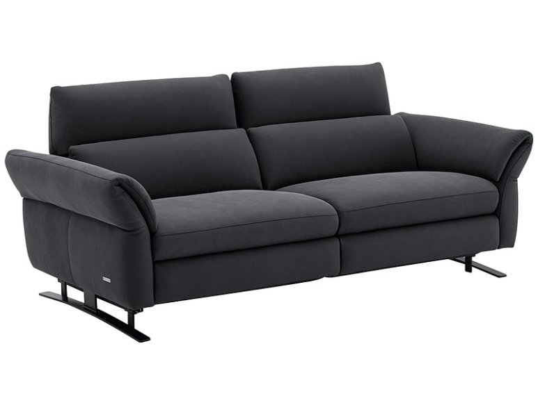 3er Sofa CAMPO DE FIORI OMEGA 100% Leder schwarz