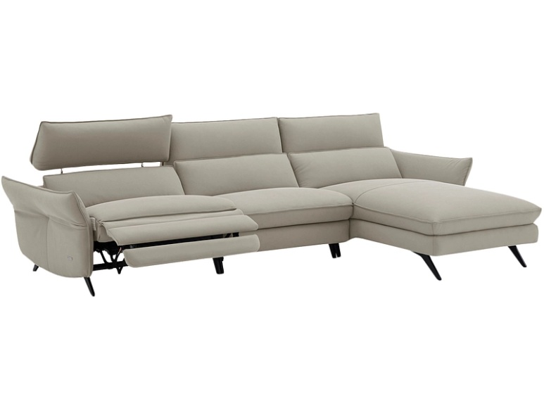 Ecksofa CAMPO DE FIORI HARIS 100% Leder grau