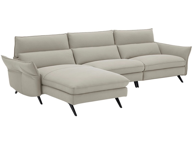 Ecksofa CAMPO DE FIORI HARIS 100% Leder grau