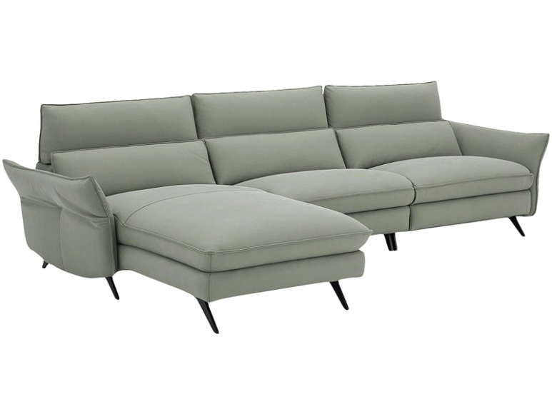 Ecksofa CAMPO DE FIORI HARIS 100% Leder dunkelgrün