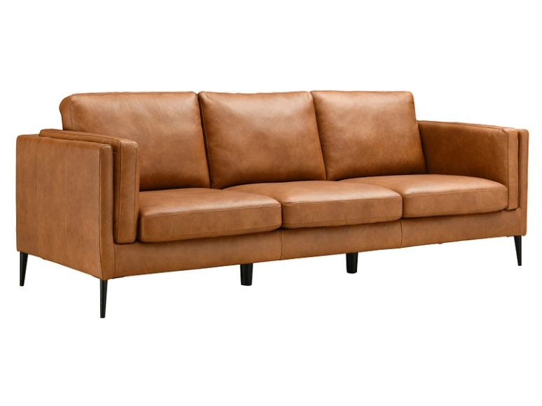3er Sofa DAROK 100% Leder cognacfarben