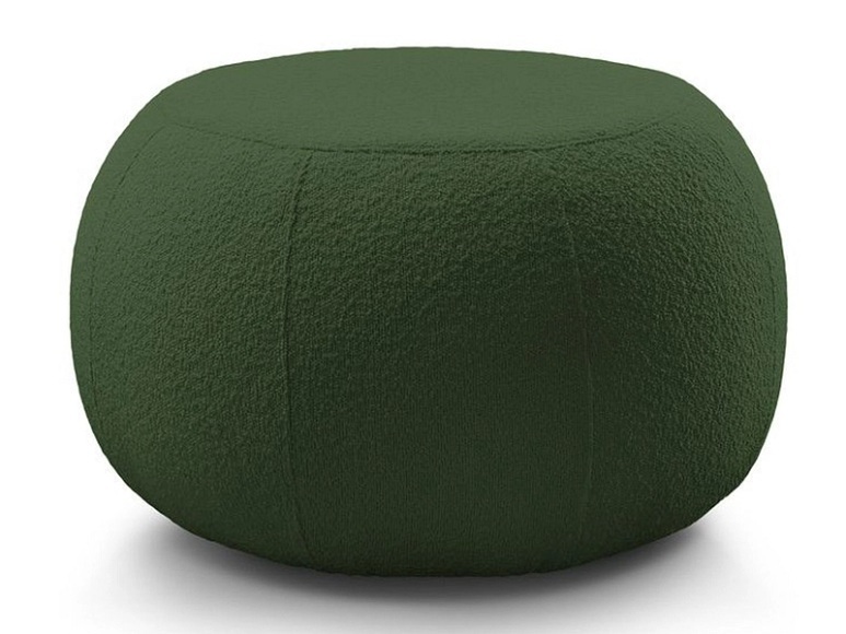 Hocker ALESIA 71x71x42cm boucle-stoff grün