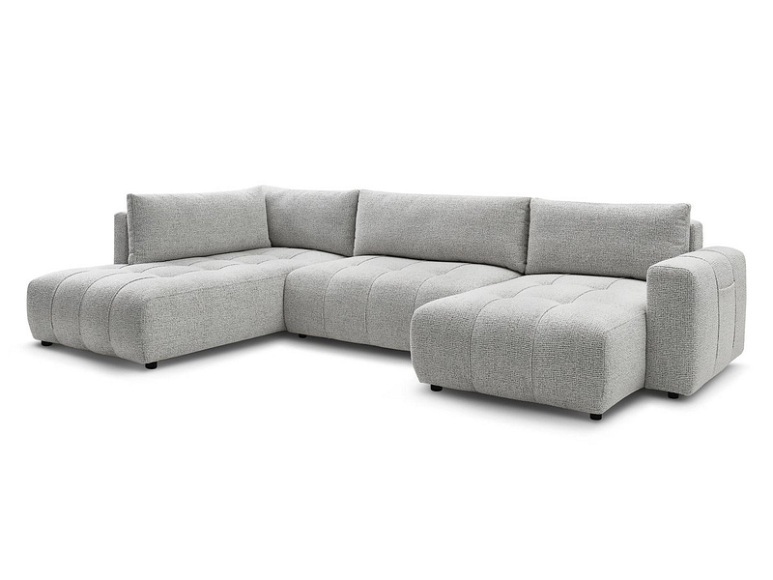 Sofa BOBOCHIC ARSENE Stoff chiniert hellgrau