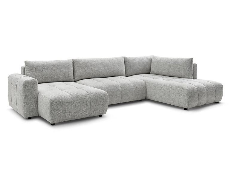 Sofa BOBOCHIC ARSENE Stoff chiniert hellgrau