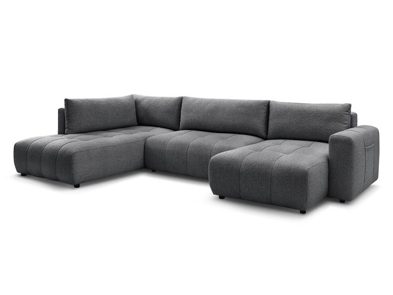 Sofa BOBOCHIC ARSENE Stoff chiniert dunkelgrau