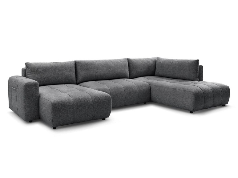 Sofa BOBOCHIC ARSENE Stoff chiniert dunkelgrau