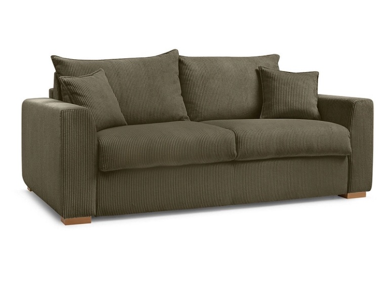 Bettsofa BOBOCHIC AUGUSTIN Cord-Stoff grün