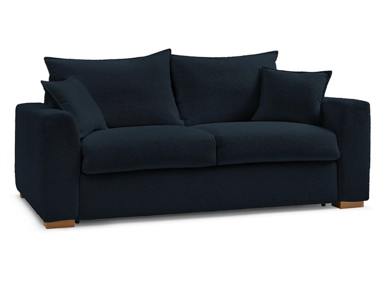 Bettsofa BOBOCHIC AUGUSTIN Boucle-Stoff dunkelblau