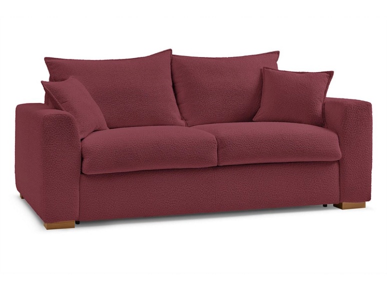 Bettsofa BOBOCHIC AUGUSTIN Boucle-Stoff rot