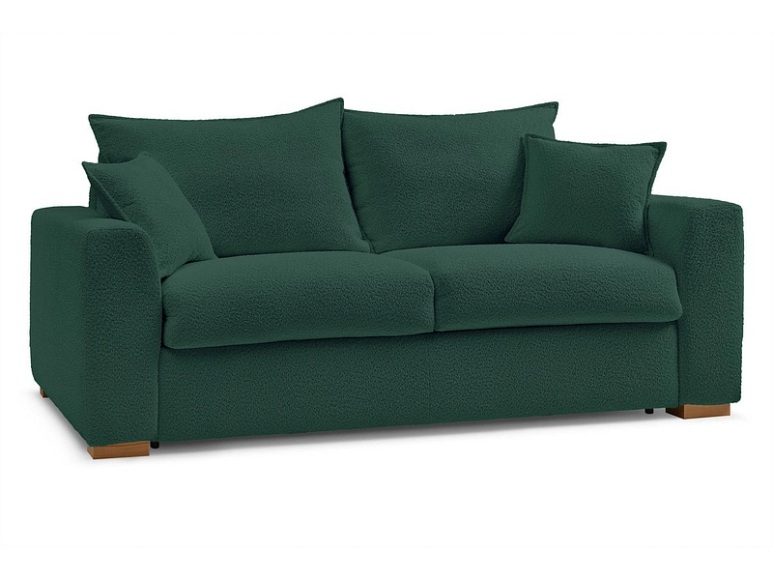 Bettsofa BOBOCHIC AUGUSTIN Boucle-Stoff grün