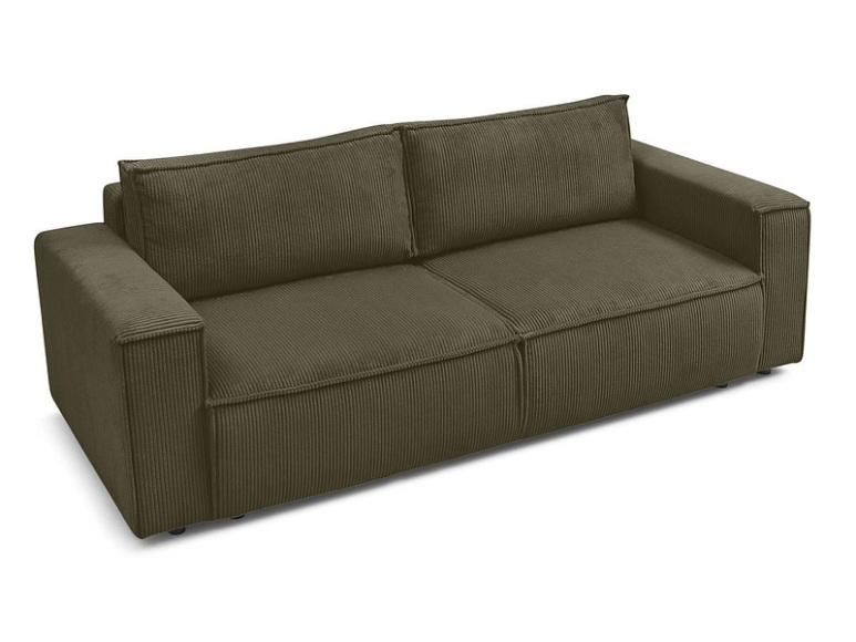 3er Sofa BOBOCHIC NIHAD Cord-Stoff hellgrün