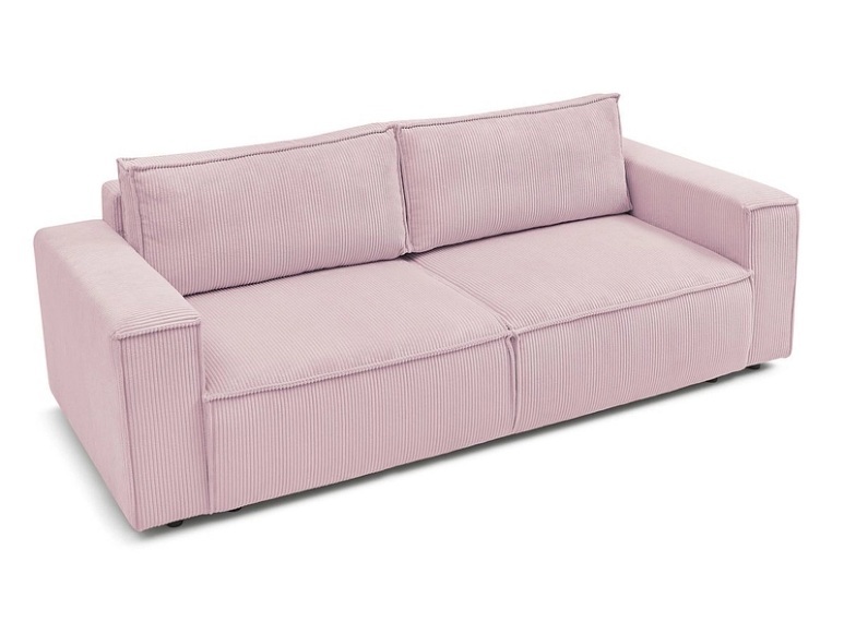 3er Sofa BOBOCHIC NIHAD Cord-Stoff violett