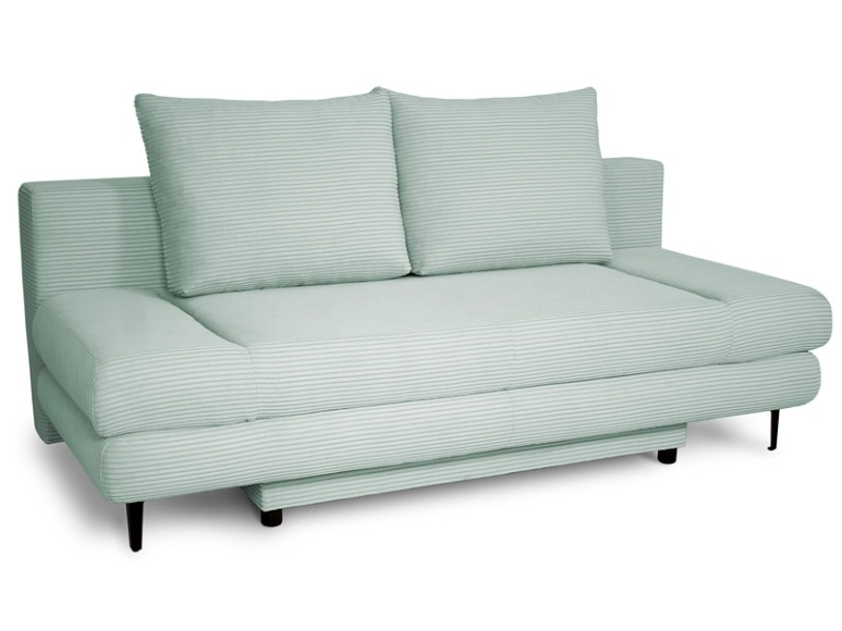 3er Sofa LEMON Stoff blau