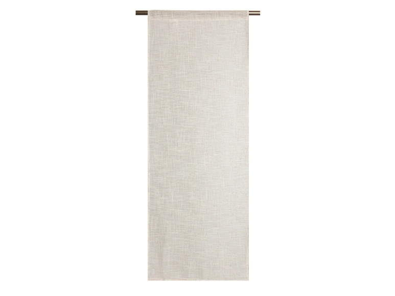Scheibengardinen NEMI 45x120cm kleiderstangegriff durchsichtig dunkelbeige