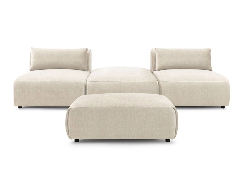 3er Sofa BOBOCHIC JEANNE Samt beige