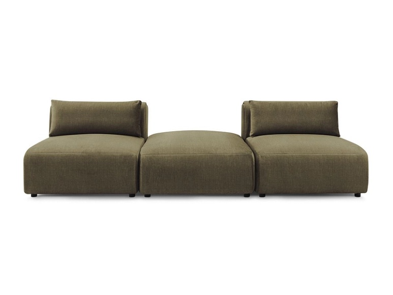 3er Sofa BOBOCHIC JEANNE Samt grün