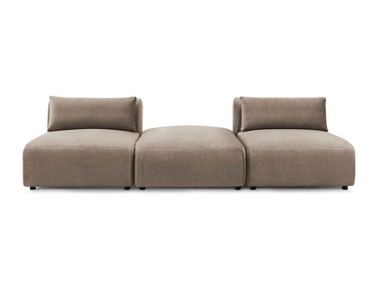 3er Sofa BOBOCHIC JEANNE Samt taupe