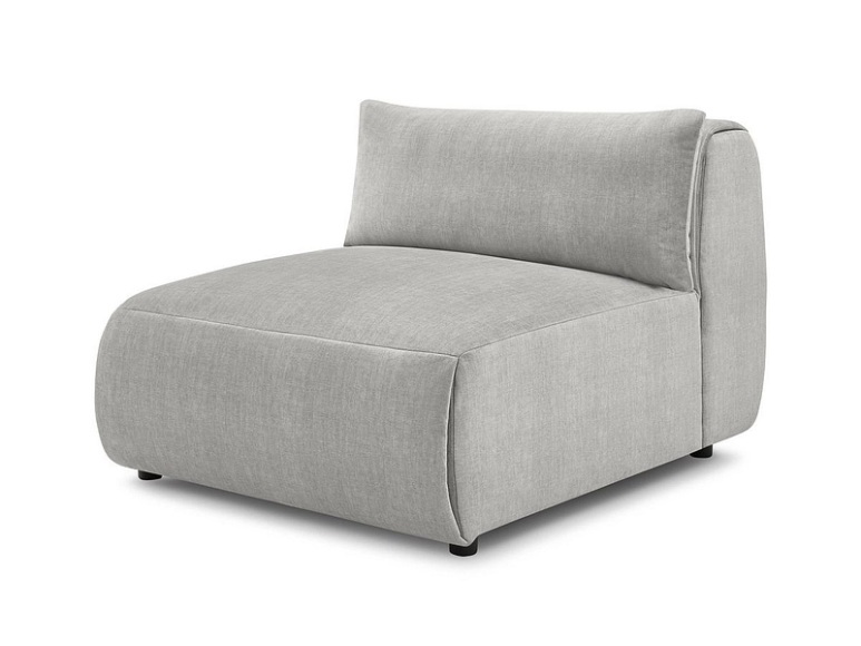 Modulare Sessel für Sofa BOBOCHIC JEANNE Samt hellgrau