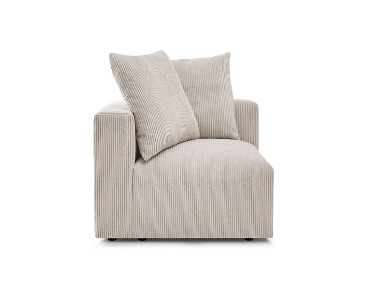 Ecke für modulare Sofas BOBOCHIC VOLTAIRE Cord-Stoff beige