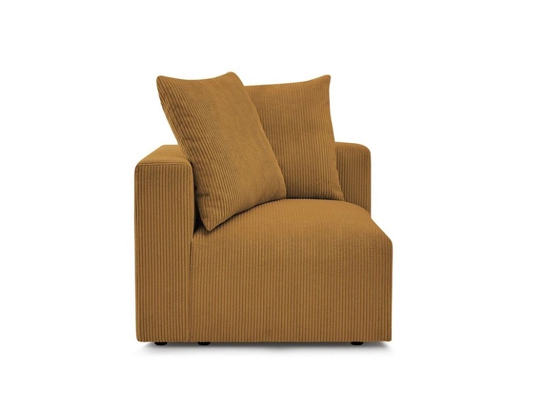 Ecke für modulare Sofas BOBOCHIC VOLTAIRE Cord-Stoff gelb
