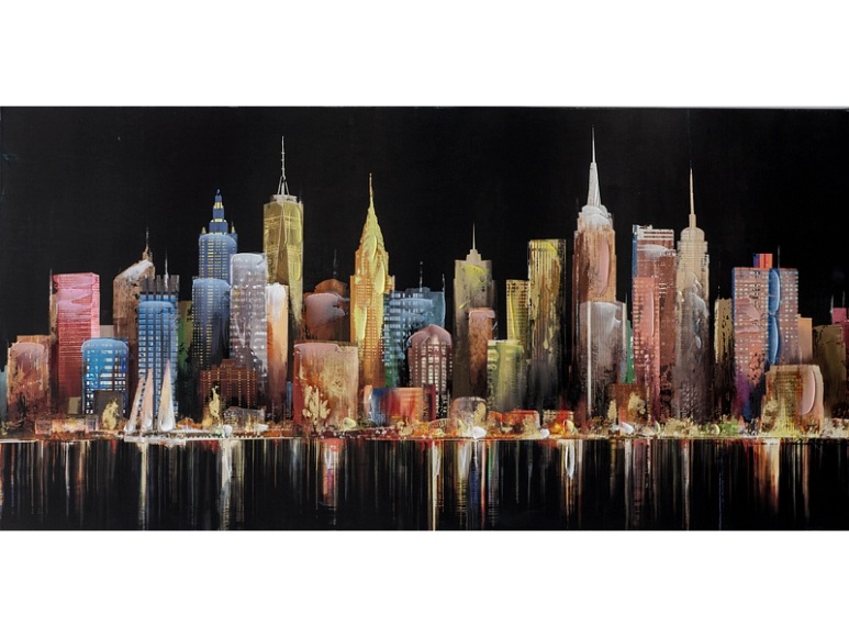 Leinwand TOWN mehrfarbig 3.5x50x100cm