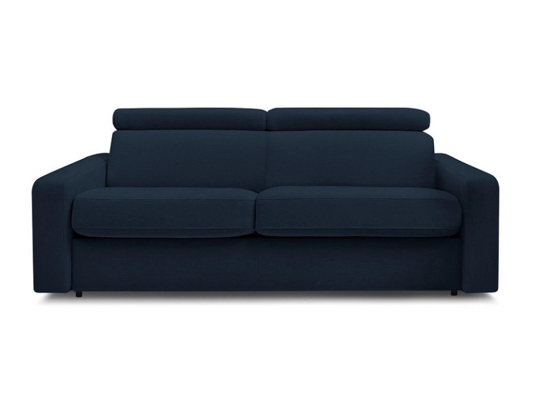 3er Sofa BOBOCHIC MONACO Stoff dunkelblau