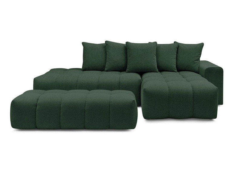 Ecksofa BOBOCHIC MONT-BLANC Stoff chiniert grün